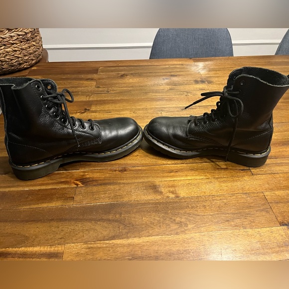 Dr Martens Soft Leather Pascal Black Combat Boots 7 - Picture 5 of 8